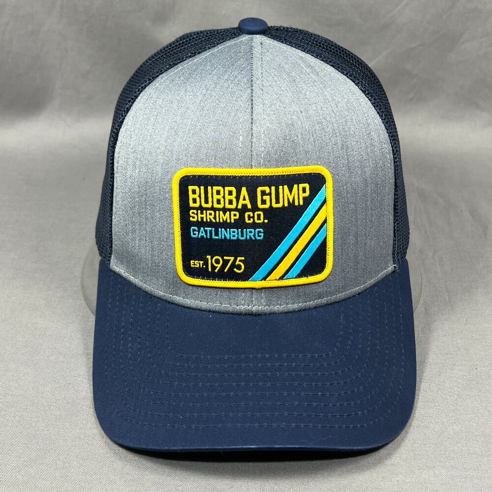 Bubba Gump Snapback Hat Blue Adjustable Trucker Mesh Workwear Souvenir Golf Mens